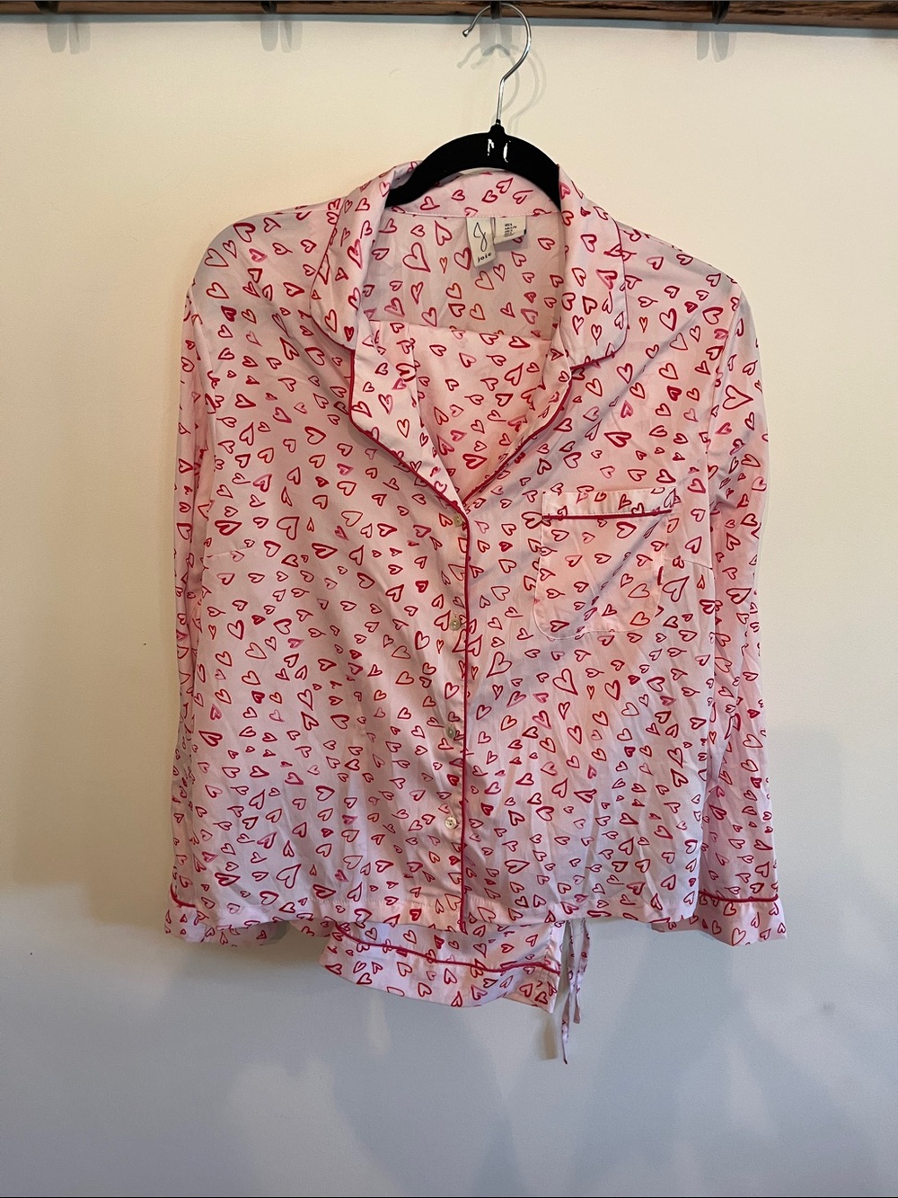 Joie Pink Heart-Print Pajama Set